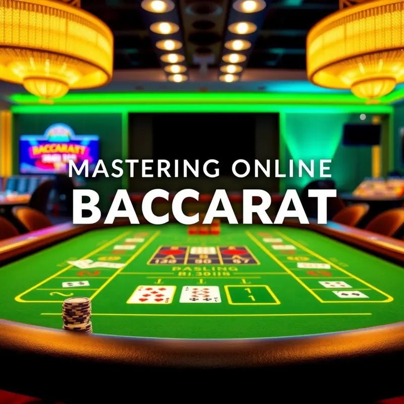 A detailed illustration of a digital baccarat table setup.