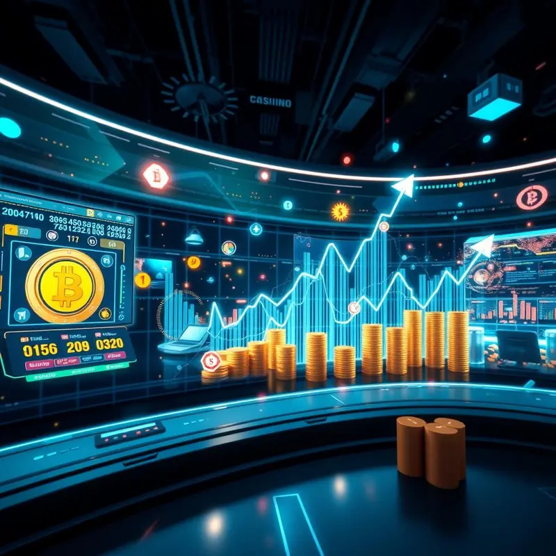 An immersive image depicting technological innovations in online casinos.