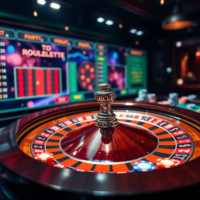 An immersive view of an online roulette game showcasing its digital vibrancy.