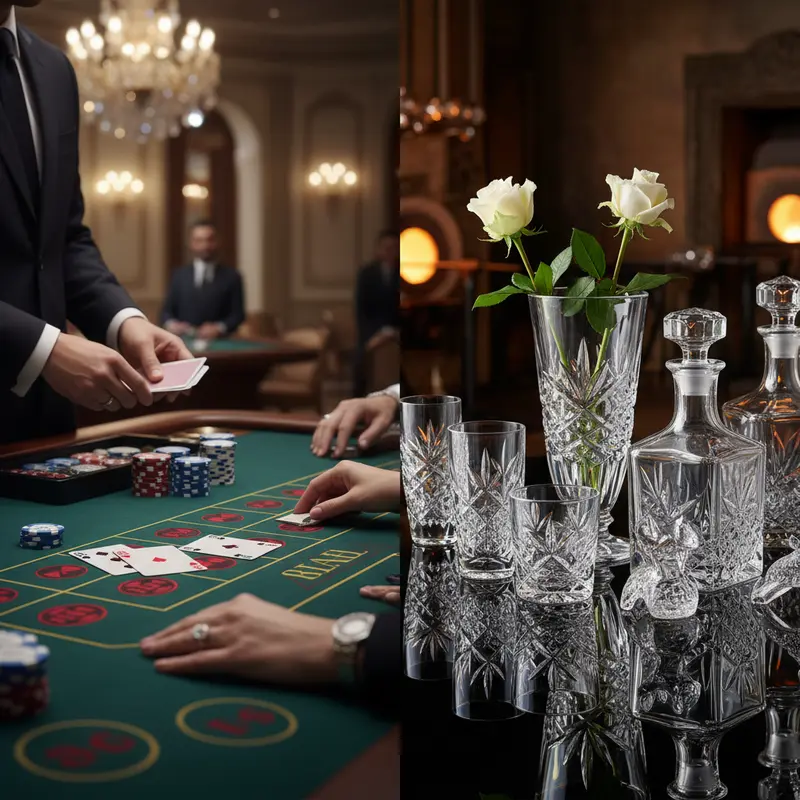 Players engrossed in a game of Baccarat, showcasing the game’s elegant yet intense nature.