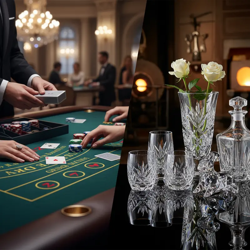 Players engrossed in a game of Baccarat, showcasing the game’s elegant yet intense nature.