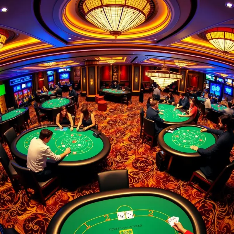 A player contemplates their next move at a Blackjack table.